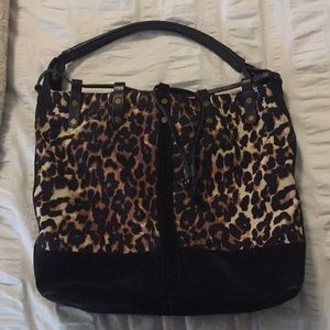 Leopard Lucky Brand tote, large